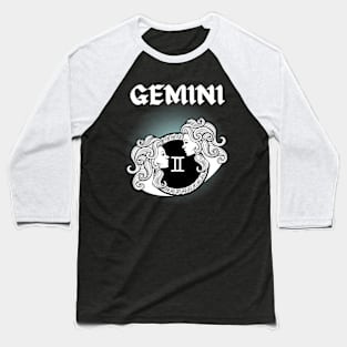 Gemini Twins Gothic Style Baseball T-Shirt